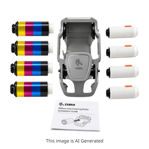 Picture of Zebra ZC100 / ZC300 YMCKO Ribbon Multipack 800 Images